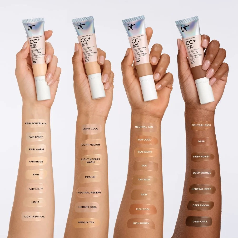 CC+ Nude Glow Lightweight Foundation + Glow Serum with SPF 40
