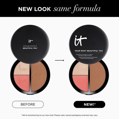 Your Most Beautiful You Matte Bronzer, Radiance Luminizer & Brightening Blush  Makeup Palette